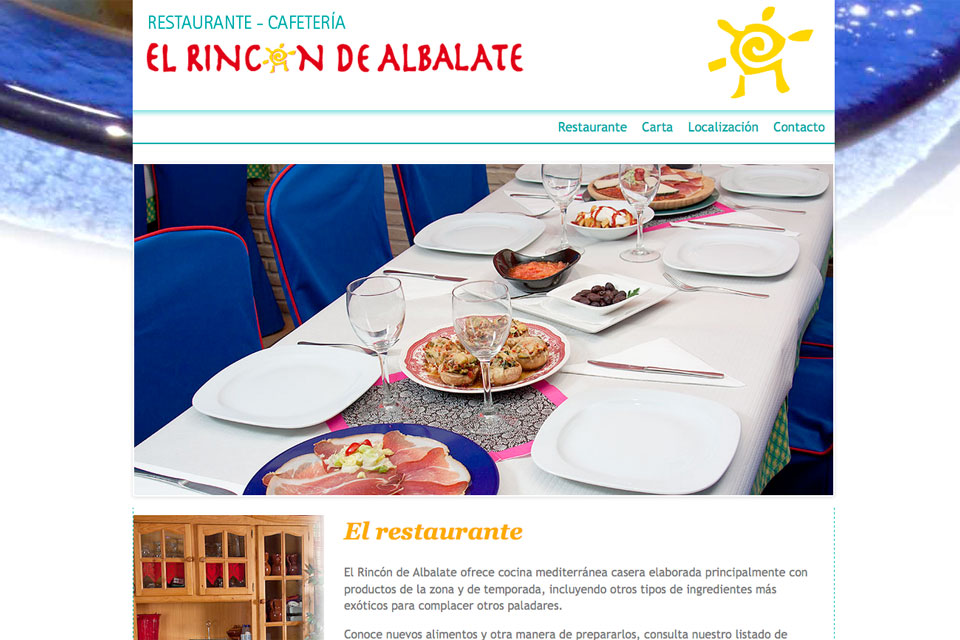 Diseño web restaurante